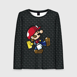 Женский лонгслив Super Mario: Black Brick