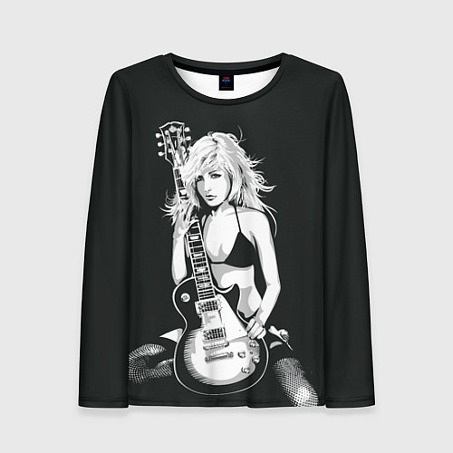 Женский лонгслив Рокерская душа / 3D-принт – фото 1