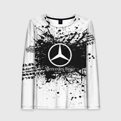Лонгслив женский Mercedes-Benz: Black Spray, цвет: 3D-принт