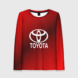 Лонгслив женский Toyota: Red Carbon, цвет: 3D-принт