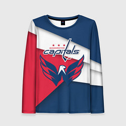 Лонгслив женский Washington Capitals, цвет: 3D-принт