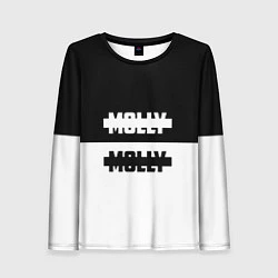 Лонгслив женский Molly: Black & White, цвет: 3D-принт