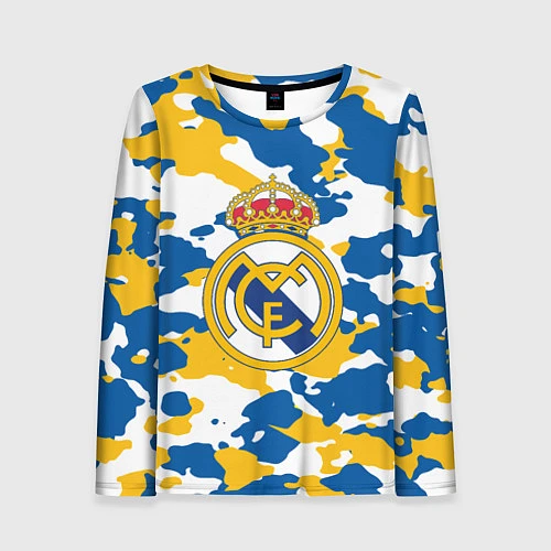 Женский лонгслив Real Madrid: Camo / 3D-принт – фото 1