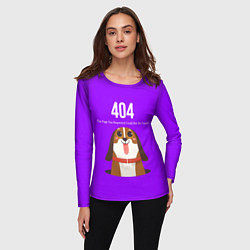 Лонгслив женский Doggy: Error 404, цвет: 3D-принт — фото 2
