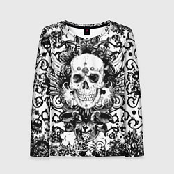 Женский лонгслив Grunge Skull