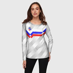 Лонгслив женский Российский футбол, цвет: 3D-принт — фото 2