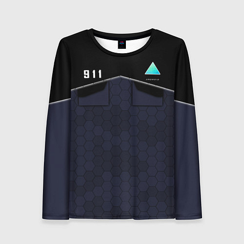 Женский лонгслив Detroit: COP 911 / 3D-принт – фото 1