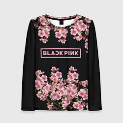 Лонгслив женский Black Pink: Delicate Sakura, цвет: 3D-принт