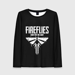 Лонгслив женский Fireflies: White Logo, цвет: 3D-принт