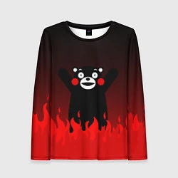 Лонгслив женский Kumamon: Hell Flame, цвет: 3D-принт