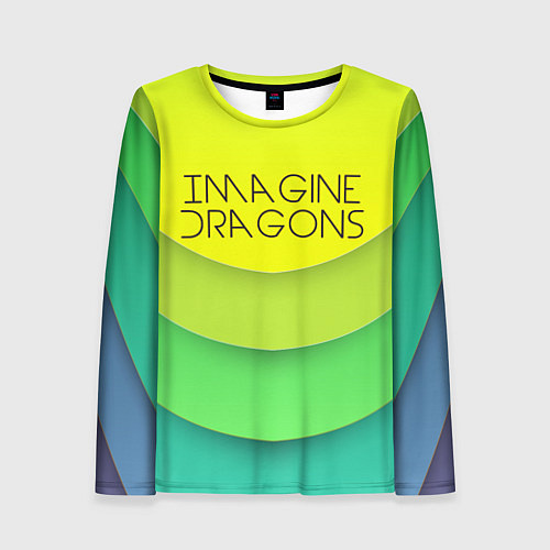 Женский лонгслив Imagine Dragons: Lime Colour / 3D-принт – фото 1