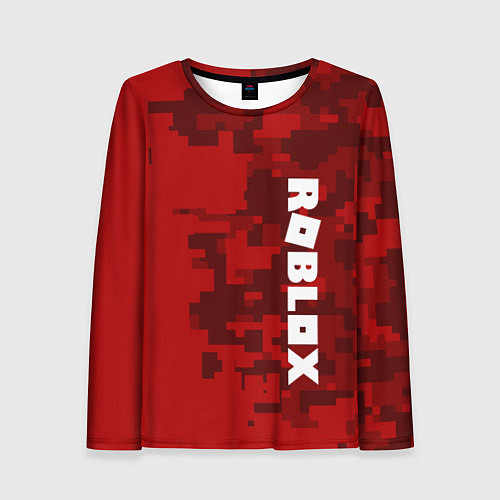 Женский лонгслив ROBLOX: Red Camo / 3D-принт – фото 1