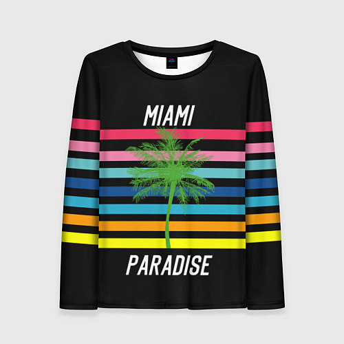 Женский лонгслив Miami Paradise / 3D-принт – фото 1