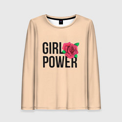 Лонгслив женский Girl Power, цвет: 3D-принт