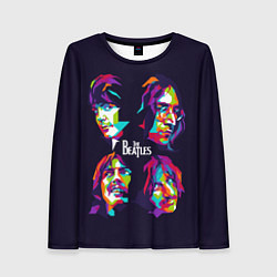 Лонгслив женский The Beatles: Art Faces, цвет: 3D-принт