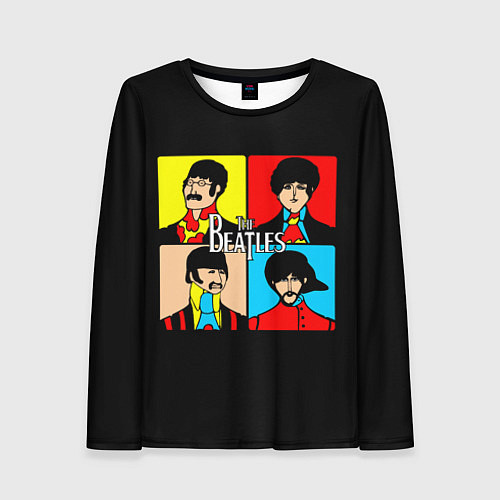 Женский лонгслив The Beatles: Pop Art / 3D-принт – фото 1