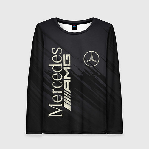 Женский лонгслив Mercedes AMG: Black Edition / 3D-принт – фото 1