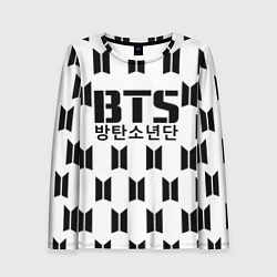 Женский лонгслив BTS: White Pattern