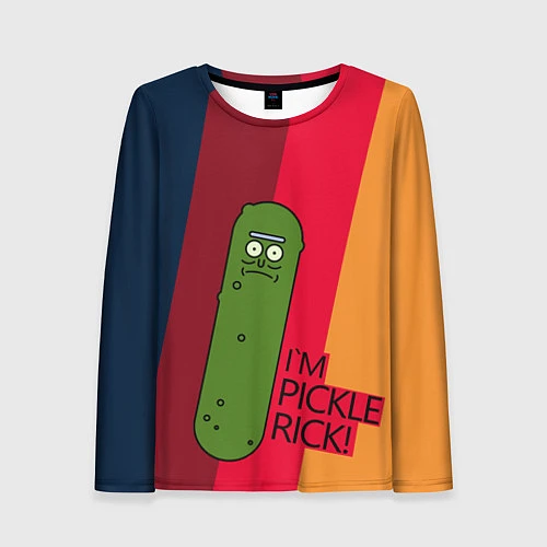 Женский лонгслив Pickle Rick / 3D-принт – фото 1