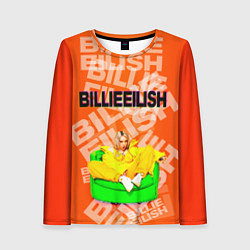 Лонгслив женский Billie Eilish: Orange Mood, цвет: 3D-принт