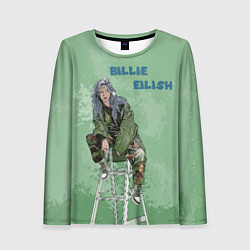 Лонгслив женский Billie Eilish: Green Motive, цвет: 3D-принт