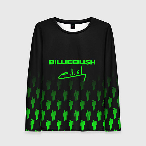 Женский лонгслив Billie Eilish: Green & Black Autograph / 3D-принт – фото 1