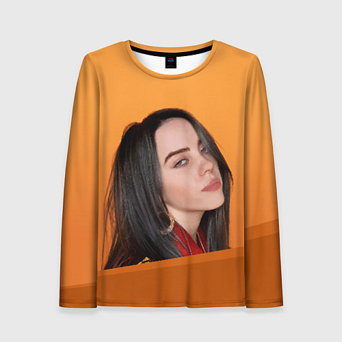 Женский лонгслив BILLIE EILISH: Orange Mood / 3D-принт – фото 1