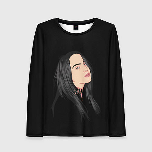 Женский лонгслив Billie Eilish: Black Style / 3D-принт – фото 1