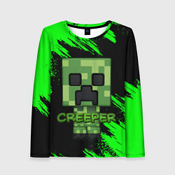 Лонгслив женский MINECRAFT CREEPER, цвет: 3D-принт