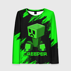 Лонгслив женский MINECRAFT CREEPER, цвет: 3D-принт