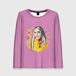 Женский лонгслив Billie Eilish Pink Art