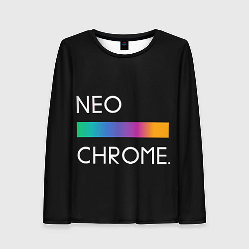 Женский лонгслив NEO CHROME / 3D-принт – фото 1