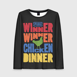 Лонгслив женский Winner Chicken Dinner, цвет: 3D-принт