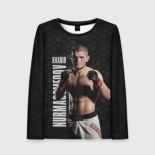 Женский лонгслив Хабиб Нурмагомедов / 3D-принт – фото 1