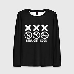 Лонгслив женский Straight edge, цвет: 3D-принт