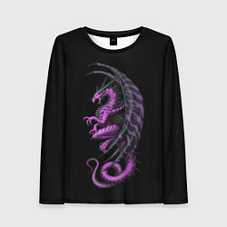 Лонгслив женский Purple Dragon, цвет: 3D-принт