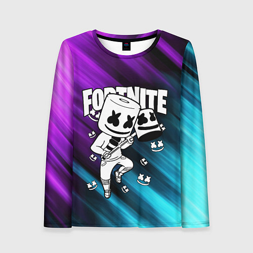 Женский лонгслив FORTNITE X MARSHMELLO / 3D-принт – фото 1