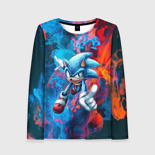 Женский лонгслив SONIC / 3D-принт – фото 1