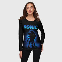 Лонгслив женский Sonic in shadow, цвет: 3D-принт — фото 2