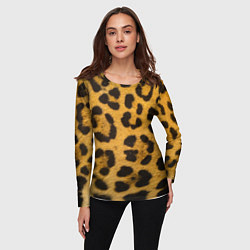 Лонгслив женский Леопард, цвет: 3D-принт — фото 2