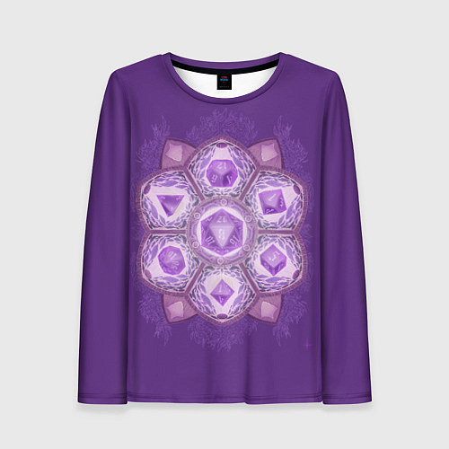 Женский лонгслив DnD Dices - Lavander / 3D-принт – фото 1