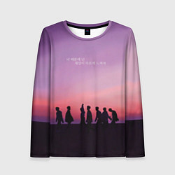 Лонгслив женский BTS, цвет: 3D-принт
