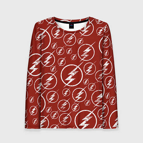 Женский лонгслив The Flash Logo Pattern / 3D-принт – фото 1