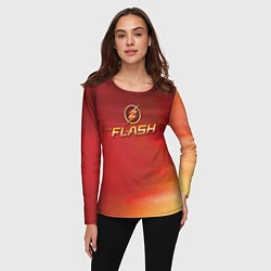 Лонгслив женский The Flash Logo Pattern, цвет: 3D-принт — фото 2