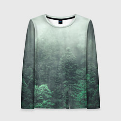 Лонгслив женский Туманный лес, цвет: 3D-принт