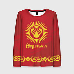 Лонгслив женский Киргизия, цвет: 3D-принт