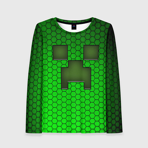 Женский лонгслив Крипер из игры Minecraft / 3D-принт – фото 1