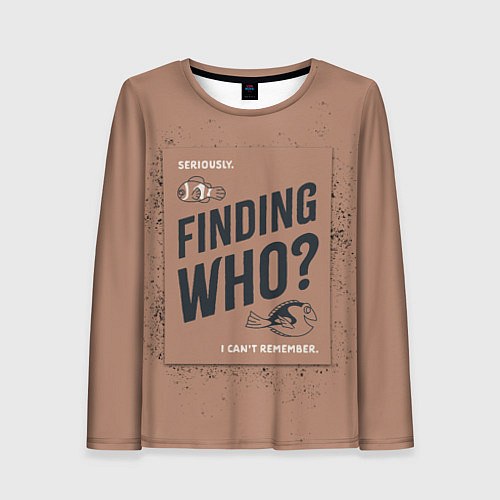 Женский лонгслив Finding Who? / 3D-принт – фото 1