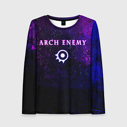 Лонгслив женский Arch Enemy Neon logo, цвет: 3D-принт