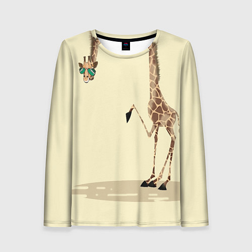 Женский лонгслив Жираф на шее / 3D-принт – фото 1